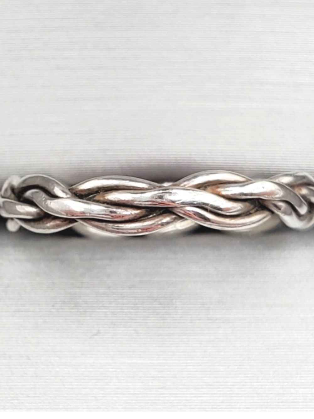 925 Sterling Silver Braided
Twist Thin Band Stackable Ring
